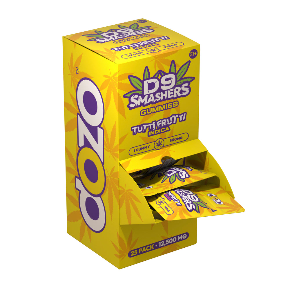 DOZO D9 Smashers - Single Gummy 500mg - 25pack/display 12,500mg